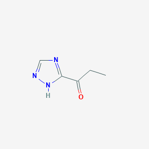 molecular formula C5H7N3O B2511971 1-(4H-1,2,4-triazol-3-yl)propan-1-one CAS No. 1480235-50-4