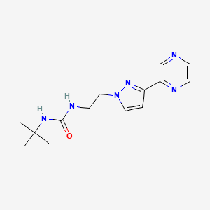 1-(tert-butyl)-3-(2-(3-(pyrazin-2-yl)-1H-pyrazol-1-yl)ethyl)urea
