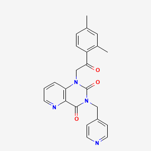 molecular formula C23H20N4O3 B2511979 1-(2-(2,4-dimethylphenyl)-2-oxoethyl)-3-(pyridin-4-ylmethyl)pyrido[3,2-d]pyrimidine-2,4(1H,3H)-dione CAS No. 941990-20-1