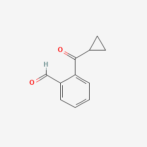 molecular formula C11H10O2 B2511986 2-(Cyclopropanecarbonyl)benzaldehyde CAS No. 1652604-67-5