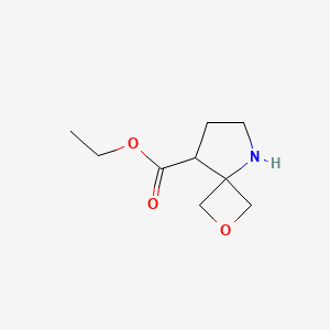 molecular formula C9H15NO3 B2511991 乙基-2-氧杂-5-氮杂螺[3.4]辛烷-8-羧酸酯 CAS No. 2028342-09-6