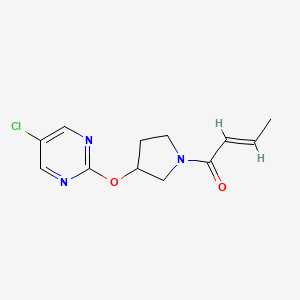(E)-1-(3-((5-chloropyrimidin-2-yl)oxy)pyrrolidin-1-yl)but-2-en-1-one