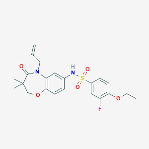 N-(5-allyl-3,3-dimethyl-4-oxo-2,3,4,5-tetrahydrobenzo[b][1,4]oxazepin-7-yl)-4-ethoxy-3-fluorobenzenesulfonamide