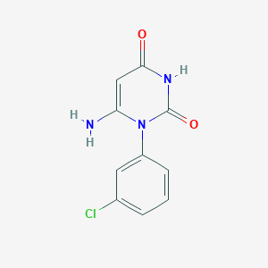 molecular formula C10H8ClN3O2 B2512011 6-amino-1-(3-chlorophenyl)pyrimidine-2,4(1H,3H)-dione CAS No. 638136-61-5