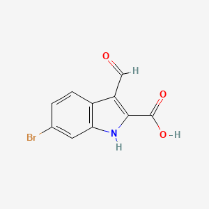 molecular formula C10H6BrNO3 B2512013 6-bromo-3-formyl-1H-indole-2-carboxylic Acid CAS No. 893730-08-0