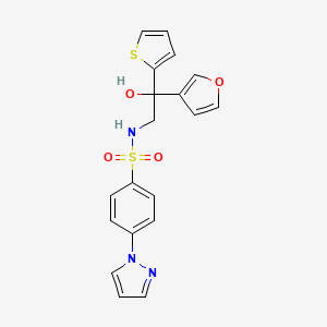 2-(furan-3-yl)-2-hydroxy-S-[4-(1H-pyrazol-1-yl)phenyl]-2-(thiophen-2-yl)ethane-1-sulfonamido