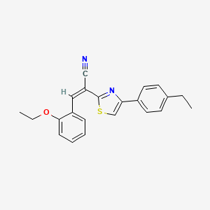 (Z)-3-(2-ethoxyphenyl)-2-(4-(4-ethylphenyl)thiazol-2-yl)acrylonitrile