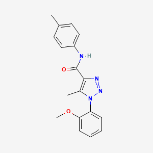 molecular formula C18H18N4O2 B2512027 1-(2-methoxyphenyl)-5-methyl-N-(4-methylphenyl)-1H-1,2,3-triazole-4-carboxamide CAS No. 871323-41-0