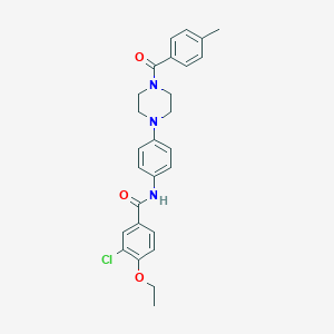 3-chloro-4-ethoxy-N-{4-[4-(4-methylbenzoyl)-1-piperazinyl]phenyl}benzamide