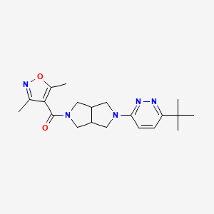molecular formula C20H27N5O2 B2512066 [2-(6-Tert-butylpyridazin-3-yl)-1,3,3a,4,6,6a-hexahydropyrrolo[3,4-c]pyrrol-5-yl]-(3,5-dimethyl-1,2-oxazol-4-yl)methanone CAS No. 2415553-49-8