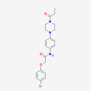 molecular formula C21H24BrN3O3 B251207 2-(4-bromophenoxy)-N-[4-(4-propanoylpiperazin-1-yl)phenyl]acetamide 