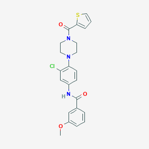 N-{3-chloro-4-[4-(2-thienylcarbonyl)-1-piperazinyl]phenyl}-3-methoxybenzamide