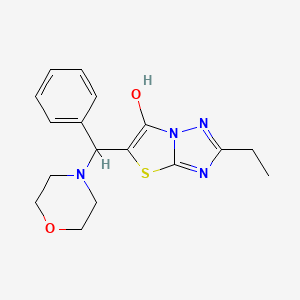 molecular formula C17H20N4O2S B2512094 2-Ethyl-5-(morpholino(phenyl)methyl)thiazolo[3,2-b][1,2,4]triazol-6-ol CAS No. 898346-07-1