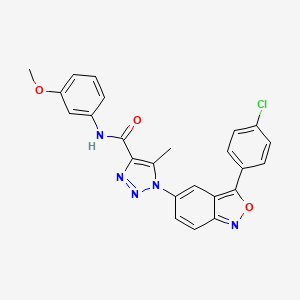 molecular formula C24H18ClN5O3 B2512098 1-(3-(4-chlorophenyl)benzo[c]isoxazol-5-yl)-N-(3-methoxyphenyl)-5-methyl-1H-1,2,3-triazole-4-carboxamide CAS No. 951899-57-3