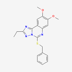 5-(Benzylsulfanyl)-2-ethyl-8-methoxy[1,2,4]triazolo[1,5-c]quinazolin-9-yl methyl ether