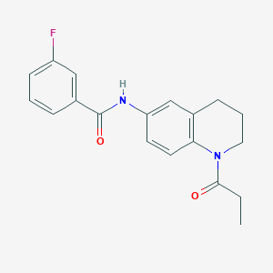 3-fluoro-N-(1-propanoyl-1,2,3,4-tetrahydroquinolin-6-yl)benzamide