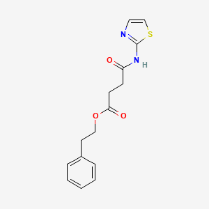 molecular formula C15H16N2O3S B2512112 2-苯乙基 4-氧代-4-(1,3-噻唑-2-氨基)丁酸酯 CAS No. 815657-94-4
