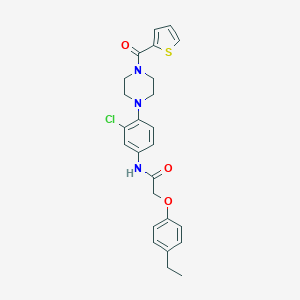 N-{3-chloro-4-[4-(2-thienylcarbonyl)-1-piperazinyl]phenyl}-2-(4-ethylphenoxy)acetamide