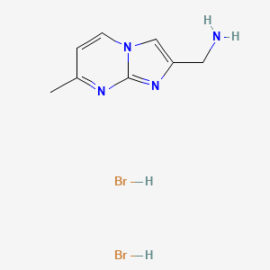 {7-Methylimidazo[1,2-a]pyrimidin-2-yl}methanamine dihydrobromide