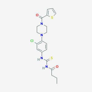 N-({3-chloro-4-[4-(thiophen-2-ylcarbonyl)piperazin-1-yl]phenyl}carbamothioyl)butanamide