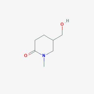 molecular formula C7H13NO2 B2512133 5-(羟甲基)-1-甲基哌啶-2-酮 CAS No. 1780429-54-0