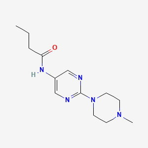 molecular formula C13H21N5O B2512137 N-(2-(4-甲基哌嗪-1-基)嘧啶-5-基)丁酰胺 CAS No. 1396746-52-3