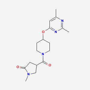 4-(4-((2,6-Dimethylpyrimidin-4-yl)oxy)piperidine-1-carbonyl)-1-methylpyrrolidin-2-one