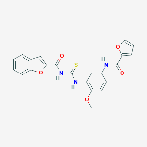 N-[3-({[(1-benzofuran-2-ylcarbonyl)amino]carbothioyl}amino)-4-methoxyphenyl]-2-furamide