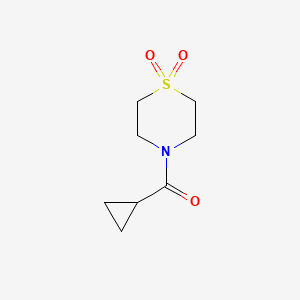 molecular formula C8H13NO3S B2512150 Cyclopropyl(1,1-dioxidothiomorpholino)methanone CAS No. 1340265-18-0