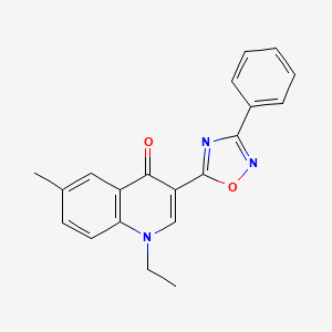 1-ethyl-6-methyl-3-(3-phenyl-1,2,4-oxadiazol-5-yl)quinolin-4(1H)-one