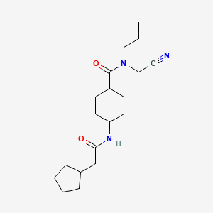 molecular formula C19H31N3O2 B2512163 N-(Cyanomethyl)-4-[(2-cyclopentylacetyl)amino]-N-propylcyclohexane-1-carboxamide CAS No. 1436236-82-6