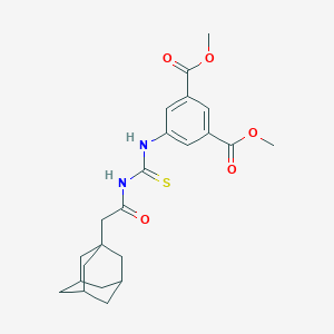 Dimethyl 5-({[(1-adamantylacetyl)amino]carbothioyl}amino)isophthalate