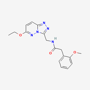 molecular formula C17H19N5O3 B2512175 N-((6-ethoxy-[1,2,4]triazolo[4,3-b]pyridazin-3-yl)methyl)-2-(2-methoxyphenyl)acetamide CAS No. 2034355-13-8