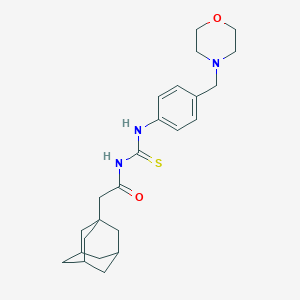 molecular formula C24H33N3O2S B251218 N-(1-adamantylacetyl)-N'-[4-(4-morpholinylmethyl)phenyl]thiourea 