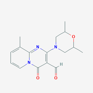 2-(2,6-dimethylmorpholin-4-yl)-9-methyl-4-oxo-4H-pyrido[1,2-a]pyrimidine-3-carbaldehyde