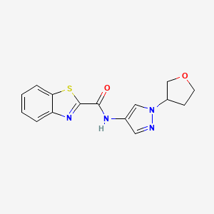 B2512187 N-(1-(tetrahydrofuran-3-yl)-1H-pyrazol-4-yl)benzo[d]thiazole-2-carboxamide CAS No. 1797086-42-0