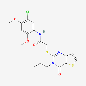N-(5-chloro-2,4-dimethoxyphenyl)-2-[(4-oxo-3-propyl-3,4-dihydrothieno[3,2-d]pyrimidin-2-yl)sulfanyl]acetamide