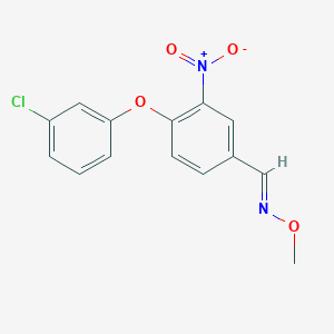 (E)-{[4-(3-chlorophenoxy)-3-nitrophenyl]methylidene}(methoxy)amine