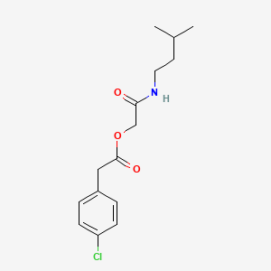 molecular formula C15H20ClNO3 B2512197 2-[(3-Methylbutyl)amino]-2-oxoethyl (4-chlorophenyl)acetate CAS No. 1794908-90-9