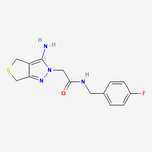 2-(3-amino-4,6-dihydro-2H-thieno[3,4-c]pyrazol-2-yl)-N-(4-fluorobenzyl)acetamide