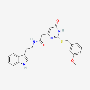 N-(2-(1H-indol-3-yl)ethyl)-2-(2-((3-methoxybenzyl)thio)-6-oxo-1,6-dihydropyrimidin-4-yl)acetamide