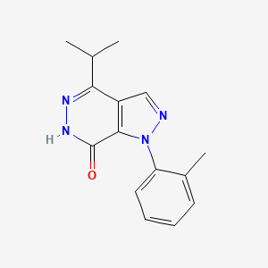 molecular formula C15H16N4O B2512218 4-isopropyl-1-(2-methylphenyl)-1,6-dihydro-7H-pyrazolo[3,4-d]pyridazin-7-one CAS No. 1105197-18-9