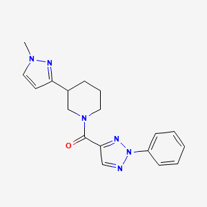 (3-(1-methyl-1H-pyrazol-3-yl)piperidin-1-yl)(2-phenyl-2H-1,2,3-triazol-4-yl)methanone