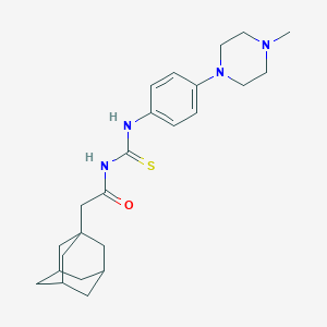 molecular formula C24H34N4OS B251222 N-(1-adamantylacetyl)-N'-[4-(4-methyl-1-piperazinyl)phenyl]thiourea 