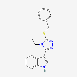 3-(5-(benzylthio)-4-ethyl-4H-1,2,4-triazol-3-yl)-1H-indole