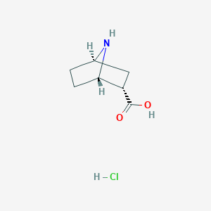 molecular formula C7H12ClNO2 B2512228 rac-(1S,2S,4R)-7-Azabicyclo[2.2.1]heptane-2-carboxylic acid hydrochloride CAS No. 876376-07-7