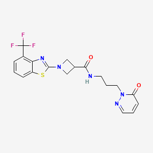 N-(3-(6-oxopyridazin-1(6H)-yl)propyl)-1-(4-(trifluoromethyl)benzo[d]thiazol-2-yl)azetidine-3-carboxamide