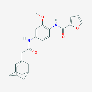 molecular formula C24H28N2O4 B251224 N-{4-[(1-adamantylacetyl)amino]-2-methoxyphenyl}-2-furamide 