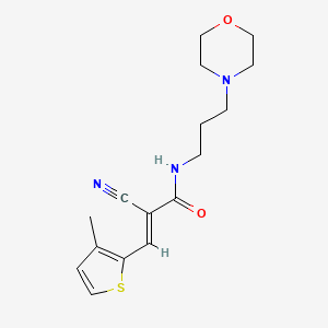 (E)-2-cyano-3-(3-methylthiophen-2-yl)-N-(3-morpholin-4-ylpropyl)prop-2-enamide