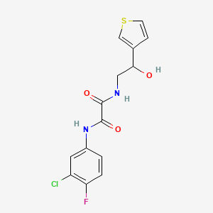 N1-(3-chloro-4-fluorophenyl)-N2-(2-hydroxy-2-(thiophen-3-yl)ethyl)oxalamide